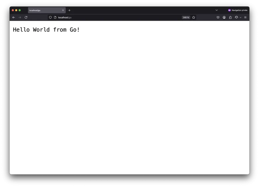 Site web sous Go (Golang)