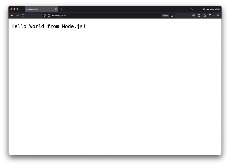 Site web sous Node.js