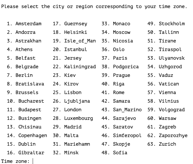 Quel fuseau horaire ?