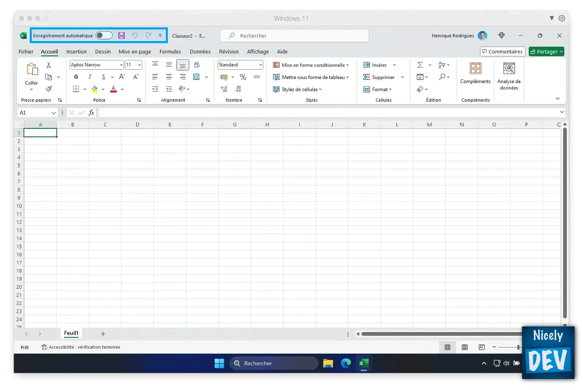 Barre d'outils d'accès rapide d'Excel