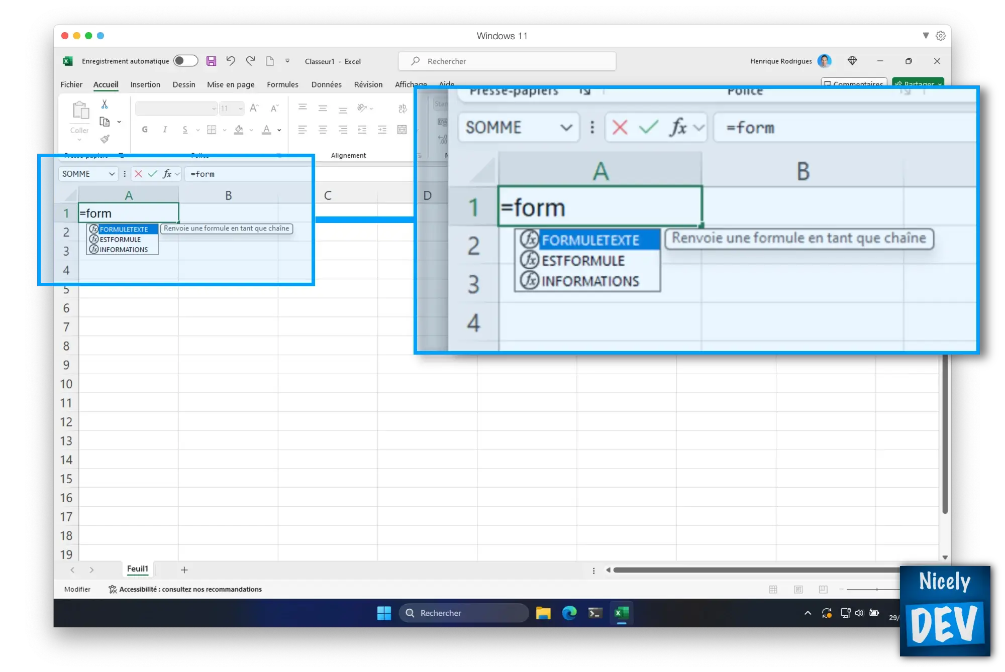 Auto-saisie ou complétion sur Excel