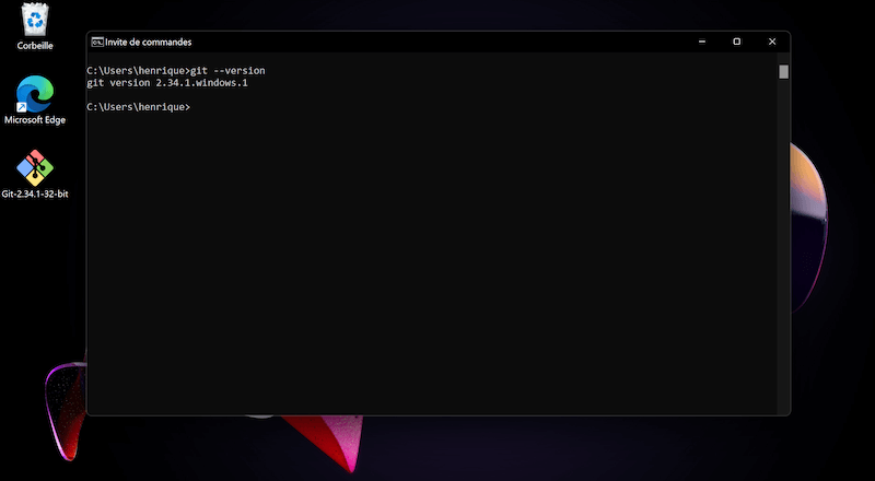 Vérifier la version de Git dans Windows