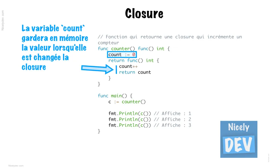 Closure variable environnement