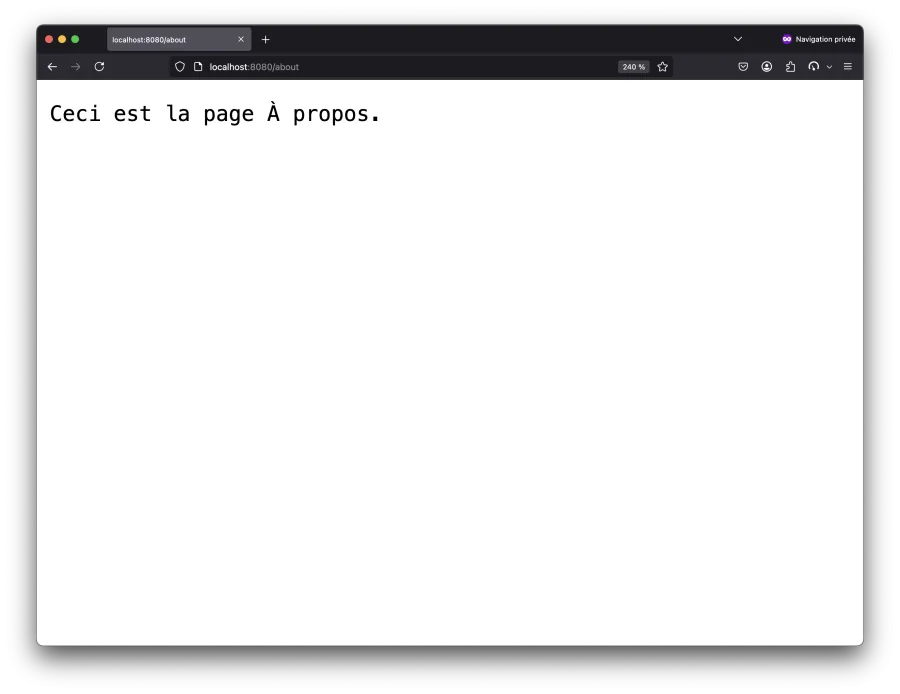 Page : à propos